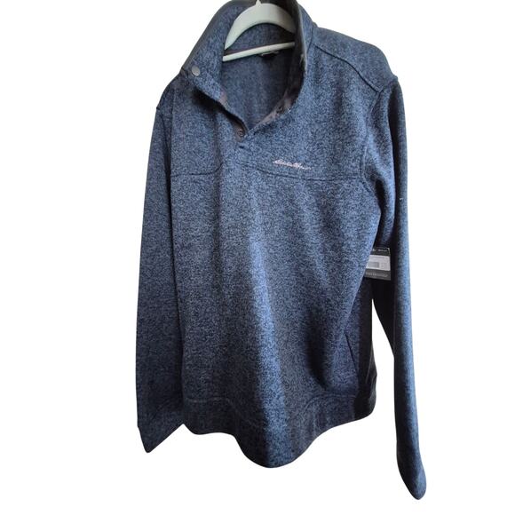 Eddie Bauer Men's Radiator Fleece NWT Size Large Style 0242 Blue Speckled Gorp - Picture 1 of 9